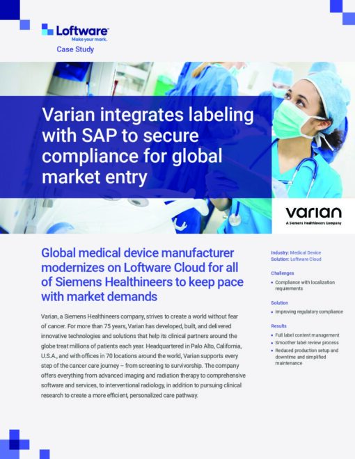 Loftware Case Study - Varian